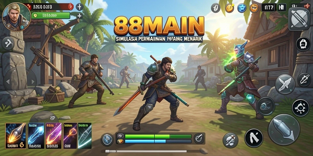 Tampilan gameplay 88MAIN dengan elemen simulasi yang menarik.