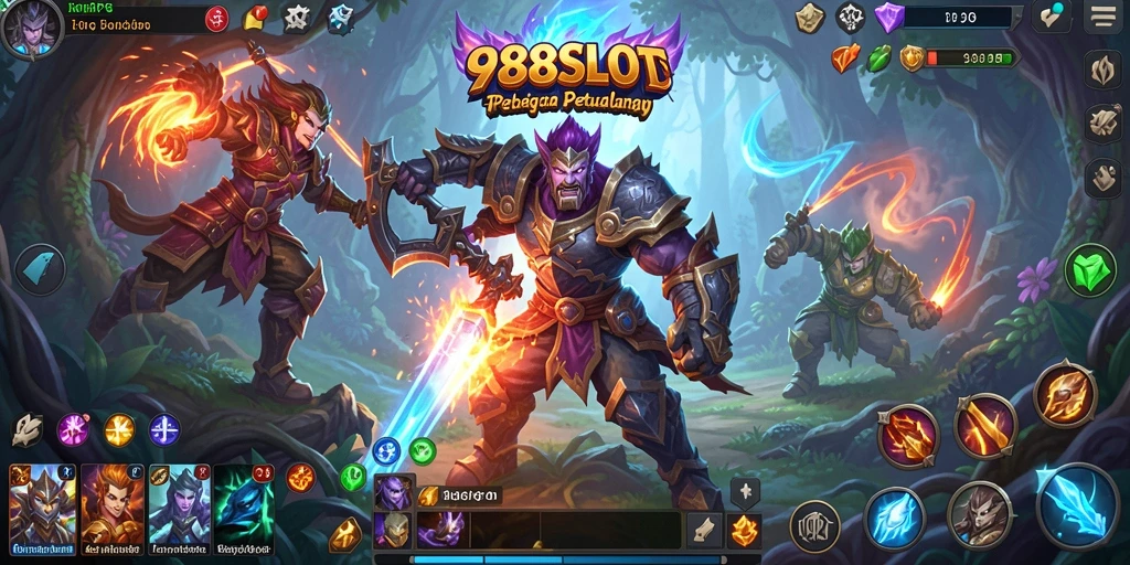 Gameplay seru 988SLOT dengan aksi pertempuran ARPG.
