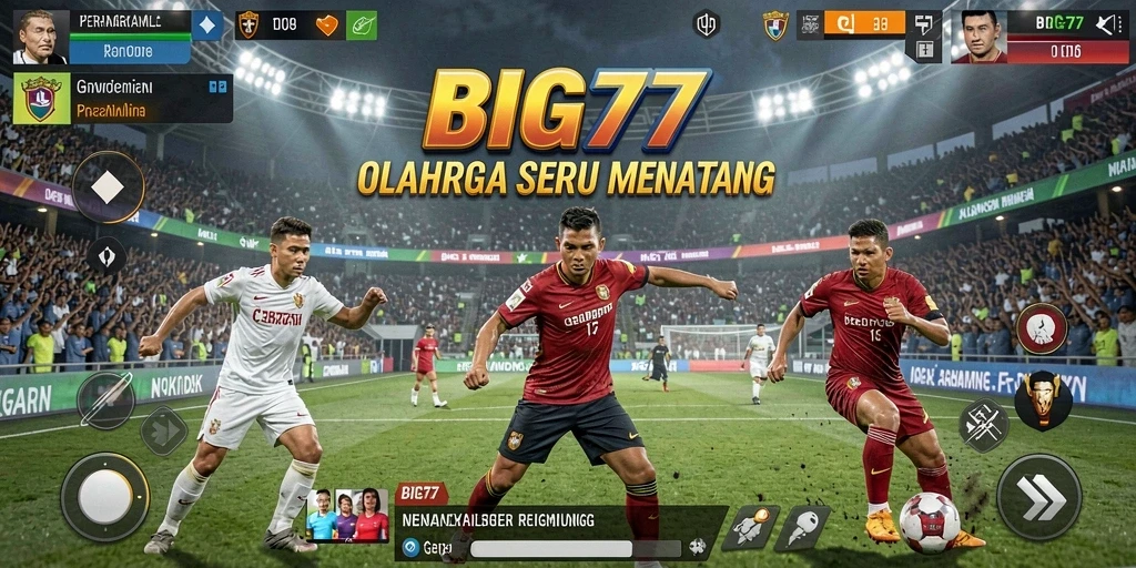 Tampilan gameplay olahraga yang menarik dan mengasyikkan.