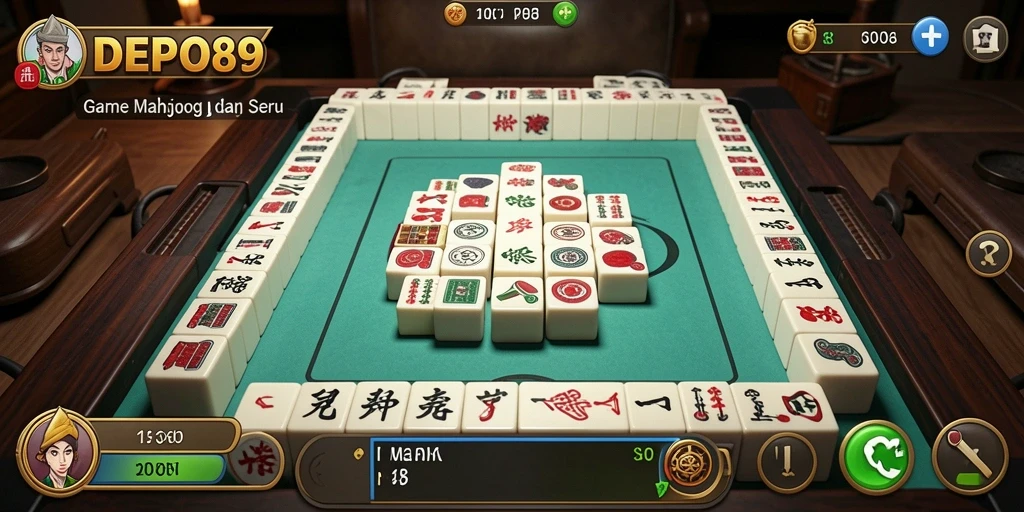 Tangkapan layar DEPO89 menampilkan momen seru gameplay Mahjong.