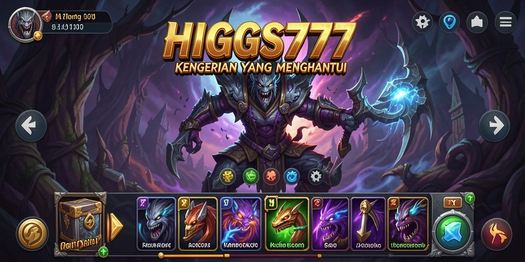 Tampilan gameplay HIGGS777 yang menegangkan dan menyeramkan.