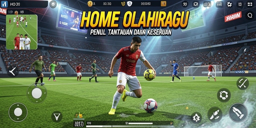 Screenshot gameplay HO3 menampilkan aksi olahraga yang mendebarkan.
