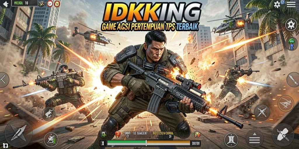 Tampilan permainan IDRKING dengan aksi tembak-menembak yang seru.
