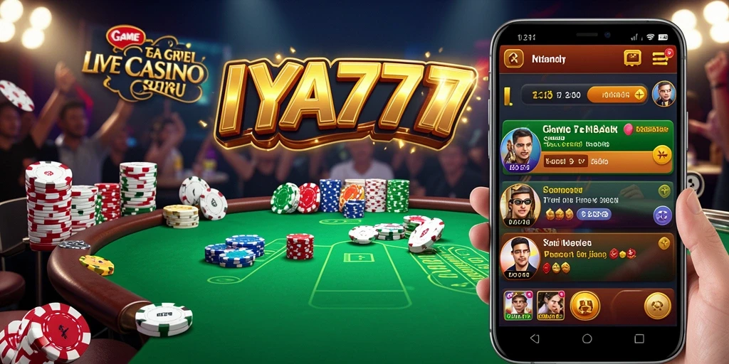 Tampilan gameplay interaktif dari aplikasi Live Casino IYA777.