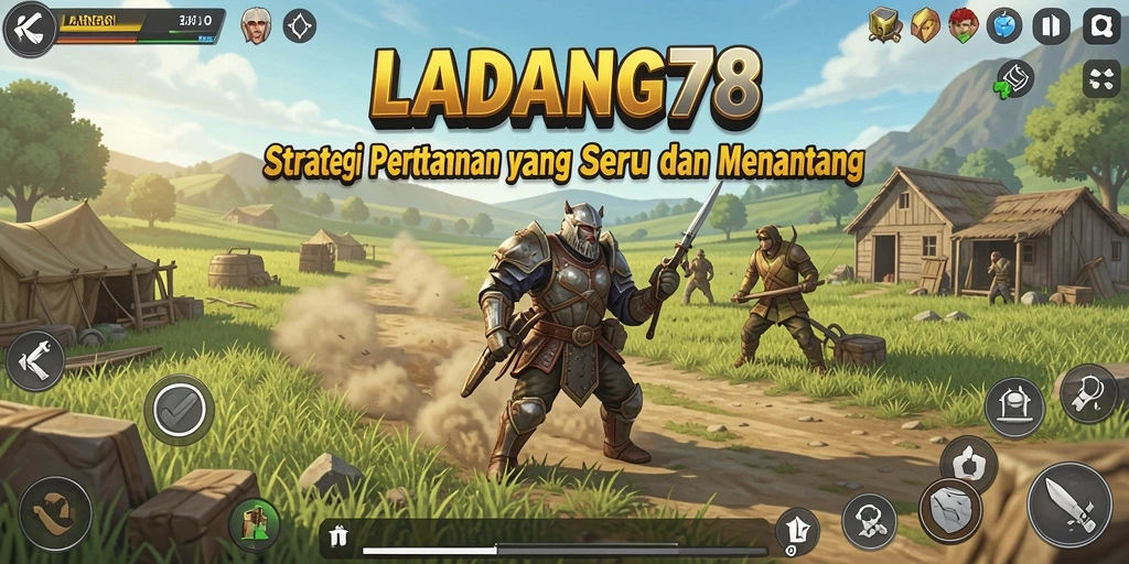 Tampilan gameplay LADANG78 dengan strategi pertahanan yang intens.
