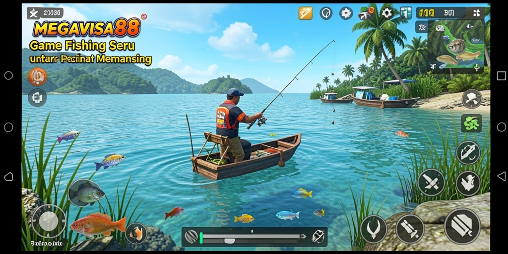 Gameplay seru MEGAVISA88 saat menangkap ikan dengan strategi tepat.