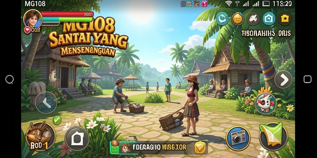 Screenshot menampilkan aksi gameplay seru di MG108.