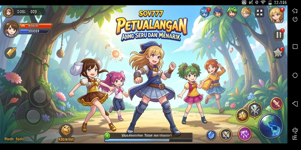 Tampilan menarik dari gameplay SOV777 dengan karakter anime.