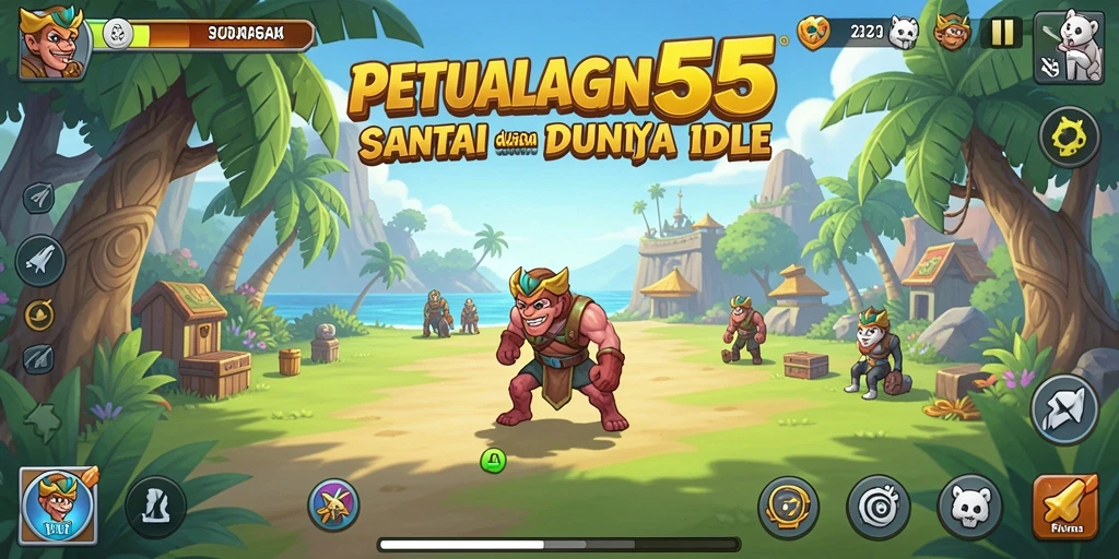 Tangkapan layar gameplay SURGA55 menampilkan aksi seru dalam strategi Idle.