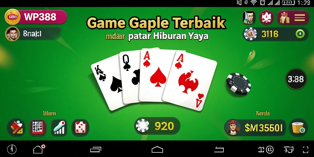 Screenshot gameplay WP888 menampilkan serunya permainan Gaple.