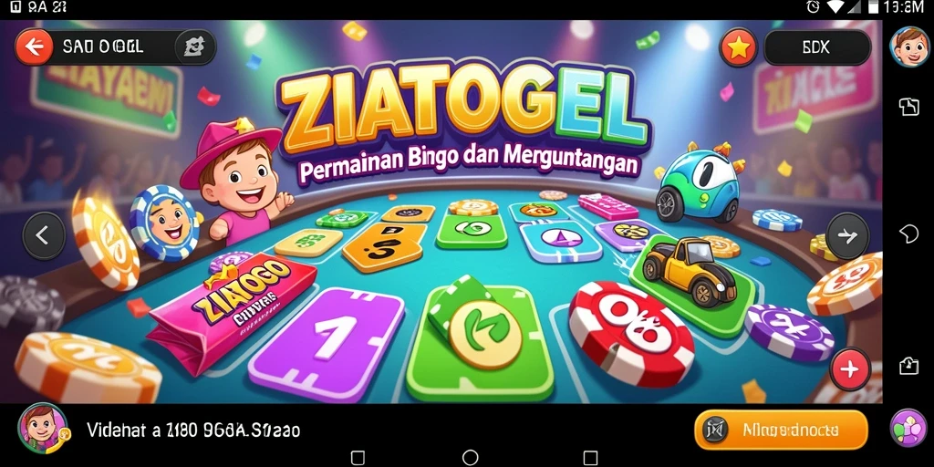 Tampilan menarik gameplay Bingo di ZIATOGEL.